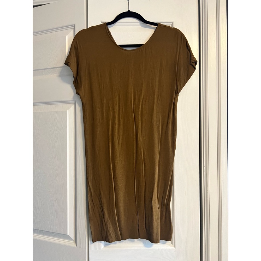 Madewell Olive Green TShirt Dress (Woven Material)